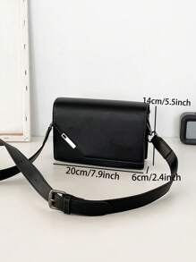 Bolso bandolera cuadrado versátil de moda para hombres, bolso cruzado casual adecuado para ir al trabajo, volver al colegio, regalos del Día del Padre, Día de San Valentín