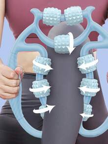 1pc 9-Wheel Leg Massager, Rolling Leg Clamp, Relieve Muscle, Unblock Meridians, Kneading Relaxation, Roller Design, Suitable For School, Back To School, Travel, Travel Essential, Home Essential, Spa, Massage Tool, Massage, Massager, Spa