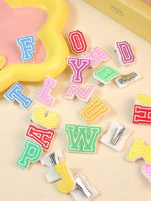 26pcs/Set Full Alphabet Letter Hair Clips, Suitable For Kids & Teens Daily Use - Multicolor - View 5