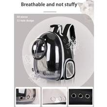 1 cor é aleatória, você precisa instalá-la você mesmo, mochila para gato totalmente transparente bolsa para animais de estimação mochila de viagem cápsula espacial portátil bolsa para gato bolsa para cachorro