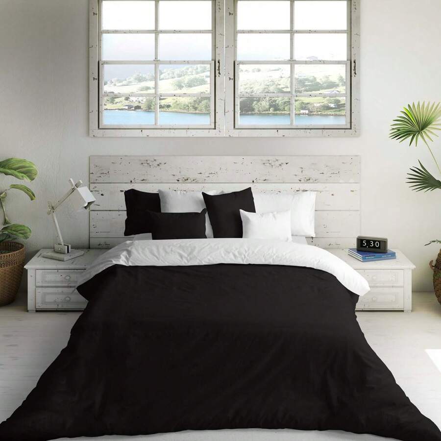 Naturals NATURALS - Funda Nórdica Lisa Bicolor Reversible - ✅ Entrega en 2-5 días ✅ - 100% Algodón - Extra Suave - 144 Hilos - Cama 90/105/135/150/180/200 - Fabricado en España