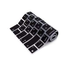 1PC Multilingual Black&Pink Silicone Keyboard Cover Skin US Layout Compatible With Mac Book Air 13.6"/15.3" (2021-2025, M2-M4, A2681/A2941/A3113/A3240/A3241) & Pro 14"/16" (M1-M4, A3403/A2991/A2485/A2442) , Silicone Keyboard Protector-Russian Arabic Korean Spanish Thai Taiwanese French - ANSI Layout (US Version) - View 3