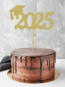 1 件/10 件毕业帽 2025 纸质蛋糕装饰，祝贺 2025 届毕业派对蛋糕装饰品