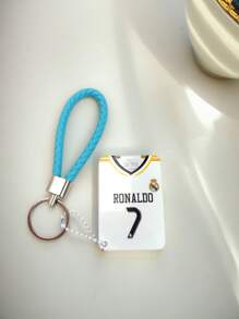 Llaveros con arena móvil personalizados, llaveros con patrones de camisetas del Real Madrid/Barcelona, adornos de balón para bolso con nombres y números de jugadores personalizables, llaveros brillantes, regalos ideales para amigos, compañeros de clase, parejas, impresión 3D de acrílico