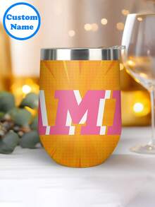 Customize This 1pc 12oz Stainless Steel Tumbler Sports Water Bottle With Any Custom Text, Name/Initials To Make A Perfect Gift! Perfect For A Bachelorette Party, Birthday Party, Or Any Event.