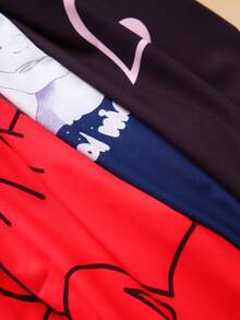 3pcs/Set Girls Printed Pajamas & Homewear Set - Multicolor - View 10