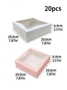 5pcs/10pcs/20pcs Transparent Food Storage Boxes, Suitable For Cakes, Pastries, Chocolates, Cookies, Parties, Birthday, Wedding, Easter