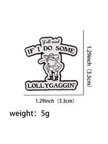 1PC Funny Enamel Pin Cute Brooch Pines Lapel Pins Badge On Backpack Clothing Accessories Animal Jewelry Friends Gifts - Black and White - View 7