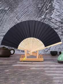 1pc/6pcs/ 7 Inch Folding Fan Black; White; Red Paper Fan Blank Folding Fan Plain Bamboo Blank Plain Paper Summer Cooling,Beach,Travel