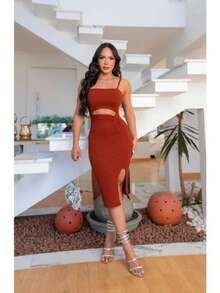 Anaruga Dress: Elegance And Style In Every Curve (34 To 44)  2025 - Camel - View 2