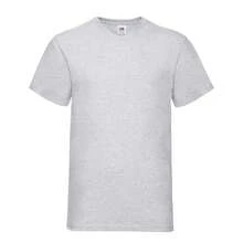Fruit of the Loom Mens Valueweight V Neck TShirt (Heather Grey) - 灰色 - 查看 1