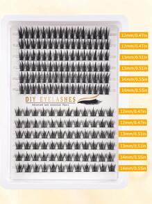 168Clusters False Eyelashes Natural Suitable For DIY Home Use Suitable For Gifts/Self-Use, Suitable For Beginners/Professionals, Suitable For Daily, Party, Stage, Evening Makeup, Suitable For Women's Day/Valentine's Day/Music Festival/Christmas/Christmas Eve/Thanksgiving Gift
