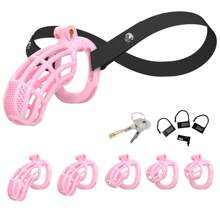 Haifan Chastity Auxiliary Belt Cock Cage For Men Stylish Honeycomb 3D Printed Resin Penis Cage With 4 Sizes Rings SM Products Adults Sex Toys