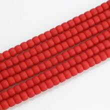 60 件 6*8 毫米彩色玻璃光滑圆珠，DIY 配件材料，适用于手链、项链、鞋子、帽子、包包、钥匙扣、手机吊饰等 - 6*8mm桶珠 - 查看 21