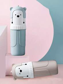 1pc Portable Cute Toothbrush Storage Box, Ladies & Students Travel Toothbrush Cup, Anti-Drop Toothbrush Cup, Multi-Function Portable Toothbrush Storage Box, Travel & Home Use Portable Toothbrush Storage Box With Rinse Cup, Essential For Bathroom And Travel - Multicolor - View 4
