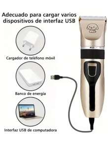 DeTODO Kit De Máquina Cortadora De Pelo Para Mascotas. Incluye 11 Piezas