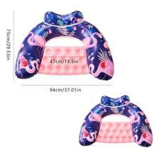 Thicker & Durable Inflatable Water Sofa With Backrest, Maple Leaf Shaped Floating Pool Lounge Chair For Adults - Multicolor - View 14