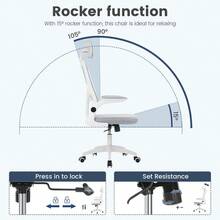 Office Chair Ergonomic Desk With Headrest And Lumbar Support, Height Adjustable Chair, Executive Swivel Computer Padded Seat Cushion For Home/Office