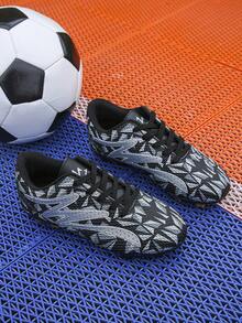 1 双儿童低帮足球训练鞋，春季新款 - 黑色 - 查看 2