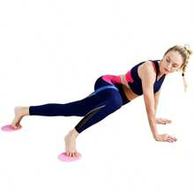 2 pezzi Set Pedali da Pilates e Yoga, Disco per Allenamento Addominali e Fitness, Scheda per Allenamento Cosce e Snellimento