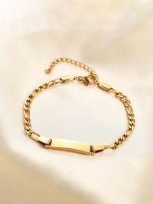 1 pieza/2 piezas Brazalete curvo de acero inoxidable alargado y suave - Accesorio ajustable - Brazalete curvo de acero inoxidable sin procesar - Ajustable - Unitalla - Ver 2