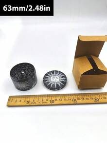 BROS 1pc Creative Rainbow Grinder - Zinc Alloy 4-Layer Multiuse Tool - Compact 1.57/2.48" Design - Household Essential Accessory - Ideal Holiday Gift (Valentine's/Christmas/New Year)