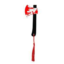 1pc Classic Red Bookmark With Bloody Furniture Knife And Red Tassel Bookmark - Fantasy Horror Style Gift For Horror Lovers, Co-Workers, Friends & Family