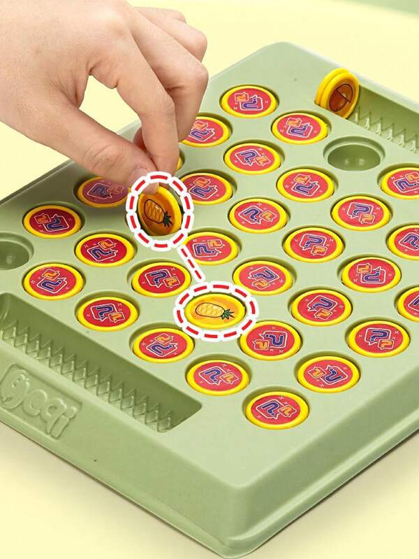 1 set Juego de emparejamiento Flip de 2 jugadores, eliminar patrones, juego competitivo, desarrollo cerebral, memoria, pensamiento, reflejos, entrenamiento de atención, rompecabezas educativo, accesorios aleatorios