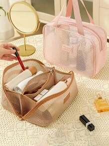 Nylon Mesh Cosmetic Bag,Travel Make Up Bag,Beach Bags For Women,Travel Bags For Women,Travel Organizer Bags,Toiletry Bag,Organization And Storage,Travel Accessories,Travel Essentials,Cruise Essentials,Bathroom Storage, Jewelry Storage, Lip Gloss Storage, Nail Polish Storage, Cosmetics Storage,Mother's Day Gifts, Easter Gifts