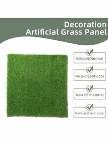 6pcs Artificial Green Lawn,Artificial Panel,Football Field Lawn,High Density,Green Grass With Yellow Grass,25*25cm(9.84inch),Pool Decoration,Garden Decoration,Carpet Lawn,Simulation Plants,School Dormitory Office Decoration,Outdoor Party Event Holiday Birthday Party Decoration,Home Doorway Hotel Dining Room Living Room Bedroom Wedding Banquet Kitchen Garden Decorations,Spring Summer Decoration,Garden Decor,Outdoor Plant,Gardening,Fake Flowers - Multicolor - View 6