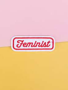1pc Red Rectangular Letter Patch, DIY Garment Accessories, Embroidered Iron-On Applique Patch For Clothes, Shoes, Bags, Decor - Multicolor - View 6