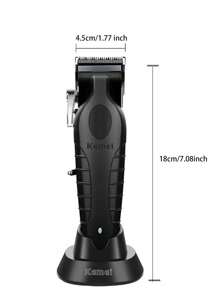 Kemei KM-2296 Professional Hair Clipper For Men Daily Hair Cutting Machine Rechargeable Adjustable Haircut Cordelss With Charging Base For Home Use Or Barber Shop Haicutter Good Quality Low Noise Clipper