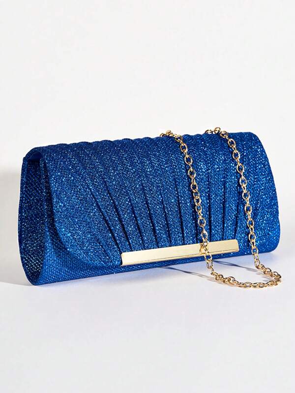 Pochette plissée à la mode et élégante pour femme, sac à main à bandoulière, sac de soirée