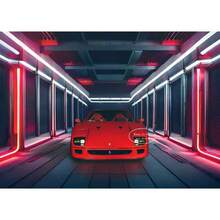 1 pieza Póster de arte de pared sin marco Coche de lujo rojo y negro F40 Póster e impresiones Pintura en lienzo Arte de pared Decoración moderna para sala de estar, oficina y hogar