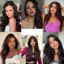 Invisible Wire Extensions 26 Inch Dark Brown #2 Wire Hair Extension Long Hair Piece Dark Hair Clip In Extensions Real Human Hair Wire Brown Fish Line One-Piece Clip Ins Hedge Extensions Transparent Line - S2 - View 10