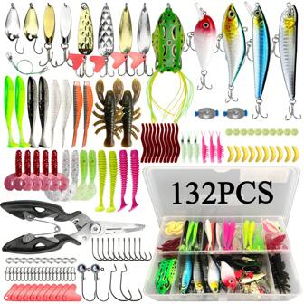 Kits d'appâts de pêche de 25/61/94/132/354 pièces pour rig d'appâts de surface, kit d'accessoires de pêche pour la pêche à la truite, au saumon et à la perche. Idéal pour les débutants et les professionnels.