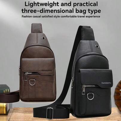 New Outdoor Men's Chest Bag, High-Quality Crossbody Bag With Large Capacity, Spring/Summer Old Money Streetwear