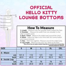 Hello Kitty Pyjama Bottoms Comfy Elasticated Waist Loungewear Breathable PJ Gift - Pink - View 6