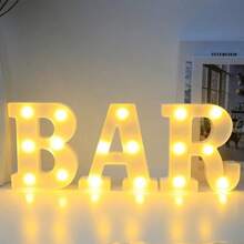 1pc DIY Illuminated Letter Light, 26 Letters And 10 Numbers Options, Suitable For Children Room, Nursery, Birthday, Holiday Decor, Girl's Room Decor, Home Decor, Engagement Party, Wedding, Birthday Party, Christmas Light, Home Bar Decor