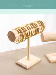 1 pièce Support de présentation en bois pour bracelet/jonc/montre, présentoir à bijoux. Organisateur de rangement d'été, cadeau de retour à l'école