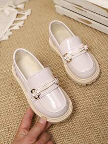 1 par de zapatos planos de niña con estilo elegante y adorable de princesa, adecuados para primavera y otoño - Blanco - Ver 5
