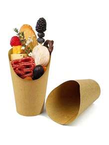 100/50pcs Disposable Cake Paper Cups, Kitchen Baking Tools For Wedding Banquet, Bar Party, Outdoor Dinner, Etc., Used To Serve Fries, Cakes, Ice Cream And So On.