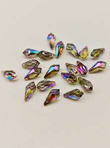 20pcs/Set Crystal AB Colour Glass Crystal Waterdrop Pendants/Austria Style Crystal Glass Teardrop/DIY Crystal Pendants/DIY Glass Beads For Bracelet/Anklet/Necklace/Earrings Jewelry Makings/DIY Keychain/DIY Christmas Gifts/DIY Jewelry Accessories&Ornaments