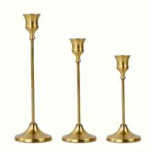3PCS Elegant Set Of 3 Candle Holders, Candle Holder, Cone Candle Holder, Set Of 3 Candle Holders, Centerpiece For Weddings, Christmas Holidays, Birthdays, Parties, Retro Dining Tables