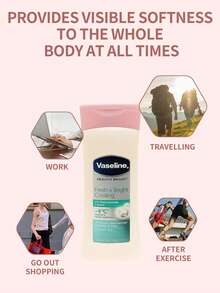 1瓶200ml Vaseline美白涼感身體乳液，含菸鹼醯胺+涼感成分，不油膩，保濕，適合夏季油性與暗沉肌膚 - 身體乳200ml 美白清涼 - 查看 5