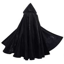 Medieval Cloak; Wizard Robe; Death Role-Play Performance Costume. Halloween Black Cape