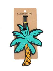 Beach-Themed Silicone Travel Accessories, Featuring Sunglasses And Palm Trees, Include Boarding Pass Holders, Luggage Tags, And Transfer Card Sleeves, Perfect For Holiday Essentials. Ideal For Travel Backpacks, Suitcases, Travel Gear, And Back-To-School Travel Tags And Accessories.