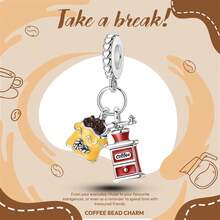 1pc Imitation Food Charm Jewelry Delicious Cake And Dessert Charm Cocktail Ice Cream Charm Toast Bread Charm Suitable For Women Bracelet Bracelet DIY Jewelry Making And Daily Clothing Matching Jewelry Decoration Suitable For Girls - Multicolor - View 21