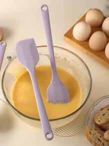 1 pieza (9,4 pulgadas) Espátula de silicona sin costuras, resistente al calor, raspador suave de cocina, espátula para revolver crema, para cocinar y hornear