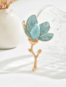 1pc 2025 New Elegant Vintage Brooch, Multiple Styles Available: 3D Floral, Gold Rhinestone Bow, Geometric Shapes, Lips With Rhinestones, DIY Hand-Painted Drip Oil Bees, Bees, Insects, Wasps, Fish Eyes With Rhinestones, Gold Flowers, White Magnolia, Feathers, Sun, Comma, Evil Eye, Leaves, Antlers, High-Quality Holiday, Party, Dinner, Festival Brooch For Women, Suitable For Valentine's Day, Thanksgiving, Mother's Day Gifts - Multicolor - View 2